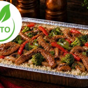 KETO Pork Stir-Fry (Cauliflower Rice)