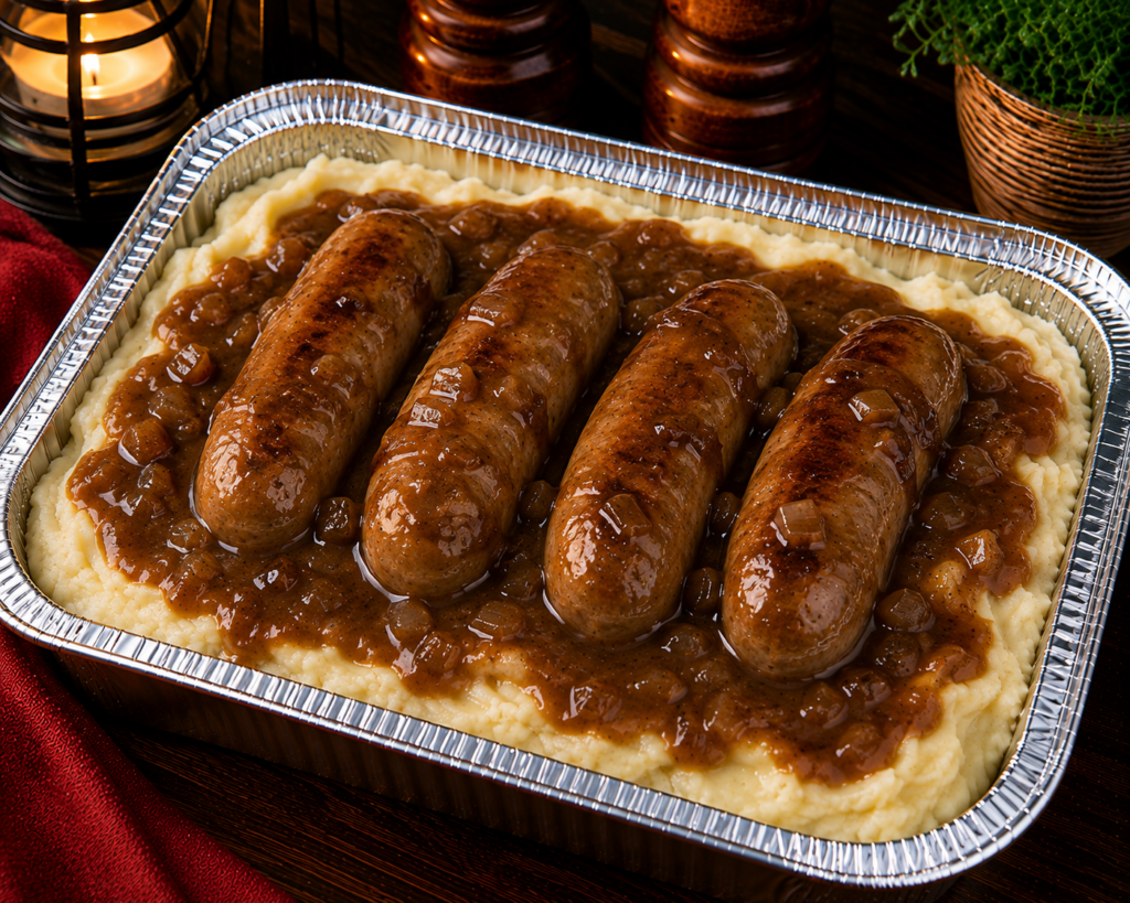 Pork Bangers, Mash & Gravy